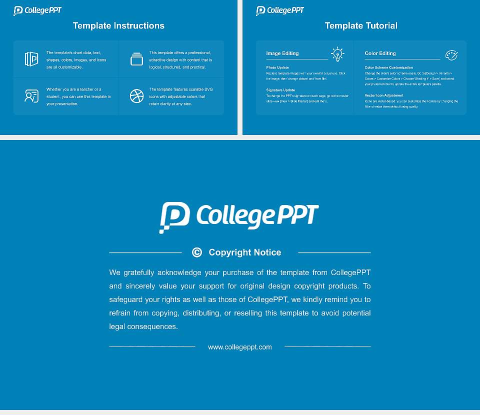 Tohto University Course/Courseware Creation PPT Template16:9 ratio PPT effect preview image5