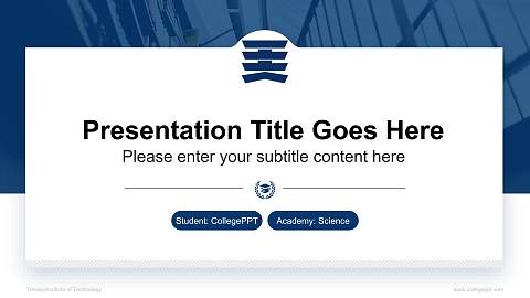 Tohoku Institute of Technology National Scholarship Defense PPT Template