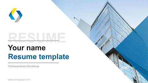 The Graduate School of Social Design Resume PPT Template