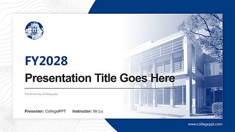 The University of Kitakyushu Academic Presentation/Research Findings Report PPT Template