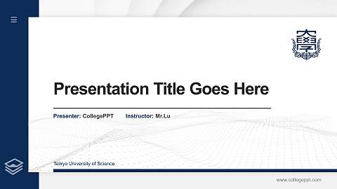 Teikyo University of Science Thesis Proposal/Graduation Defense PPT Template