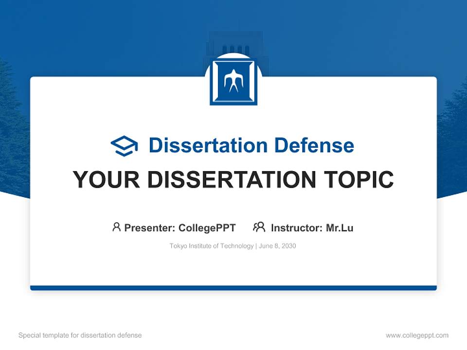 Tokyo Institute of Technology Graduation Thesis Defense PPT Template4:3 ratio PPT effect preview image7