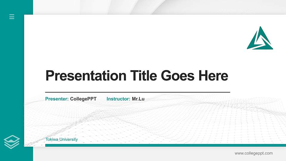 Tokiwa University Thesis Proposal/Graduation Defense PPT Template16:9 ratio PPT effect preview image
