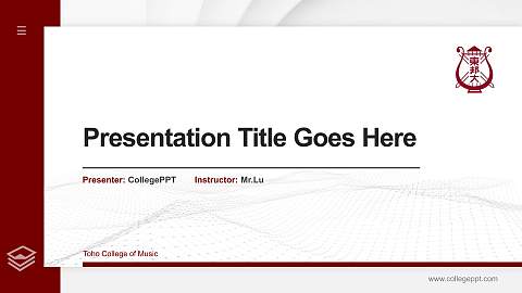 Toho College of Music Thesis Proposal/Graduation Defense PPT Template