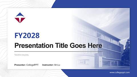 Takachiho University Academic Presentation/Research Findings Report PPT Template