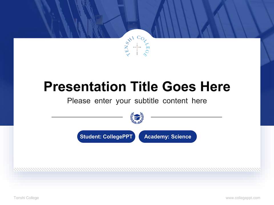Tenshi College National Scholarship Defense PPT Template4:3 ratio PPT effect preview image4
