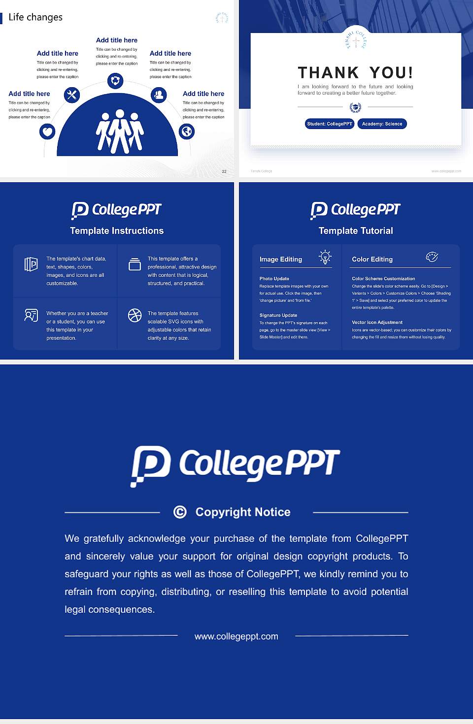 Tenshi College National Scholarship Defense PPT Template4:3 ratio PPT effect preview image4