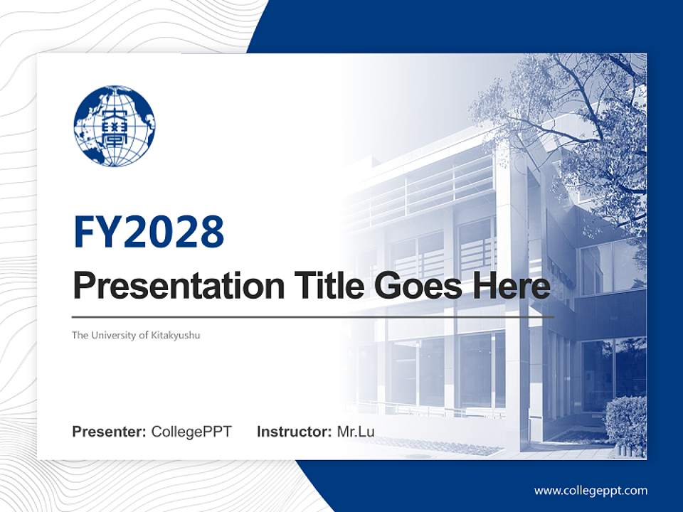 The University of Kitakyushu Academic Presentation/Research Findings Report PPT Template4:3 ratio PPT effect preview image5