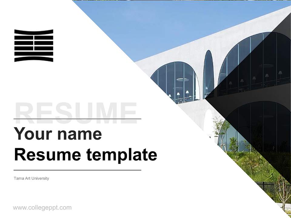Tama Art University Resume PPT Template4:3 ratio PPT effect preview image5