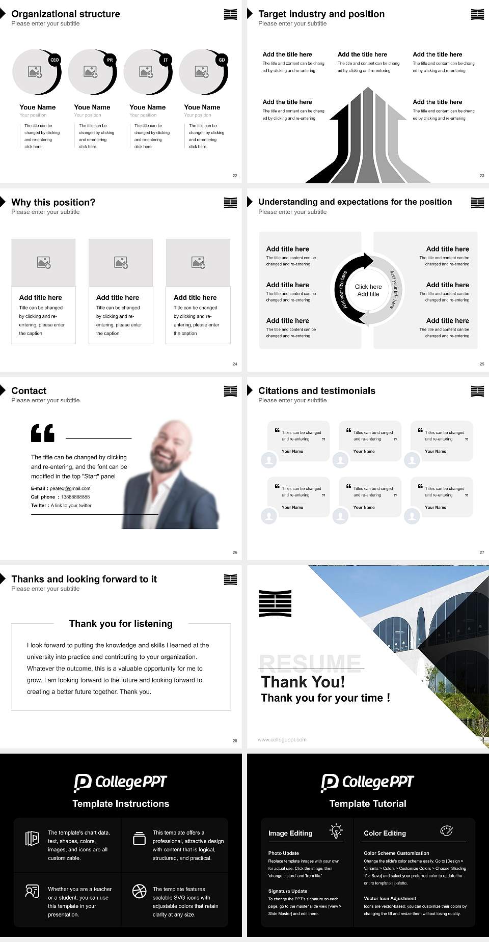 Tama Art University Resume PPT Template4:3 ratio PPT effect preview image4
