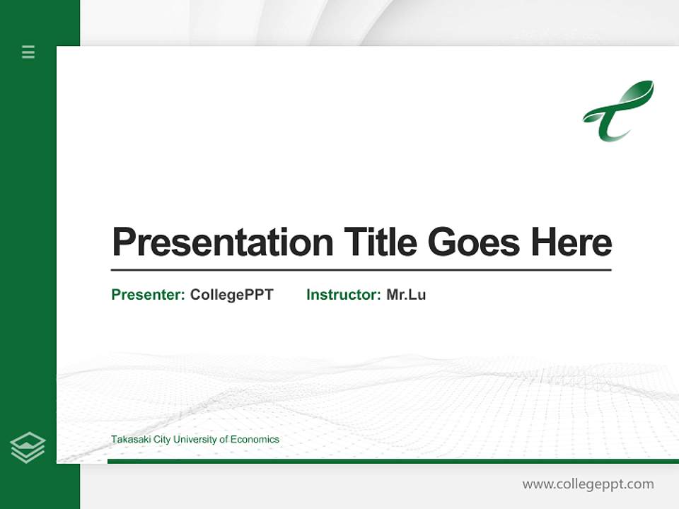 Takasaki City University of Economics Thesis Proposal/Graduation Defense PPT Template4:3 ratio PPT effect preview image5