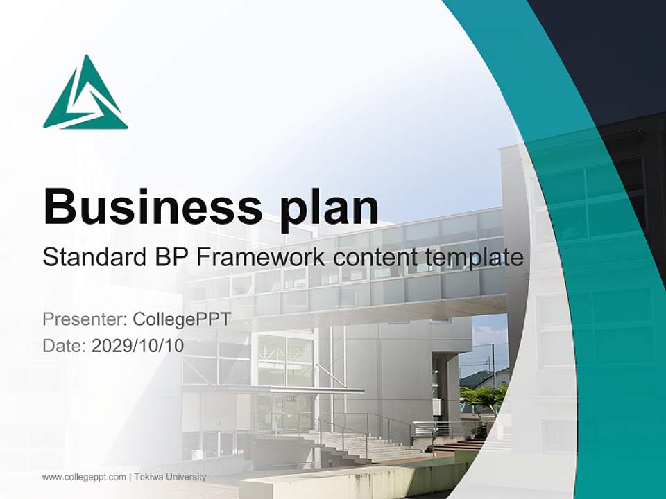 Tokiwa University Competition/Entrepreneurship Contest PPT Template4:3 ratio PPT effect preview image9