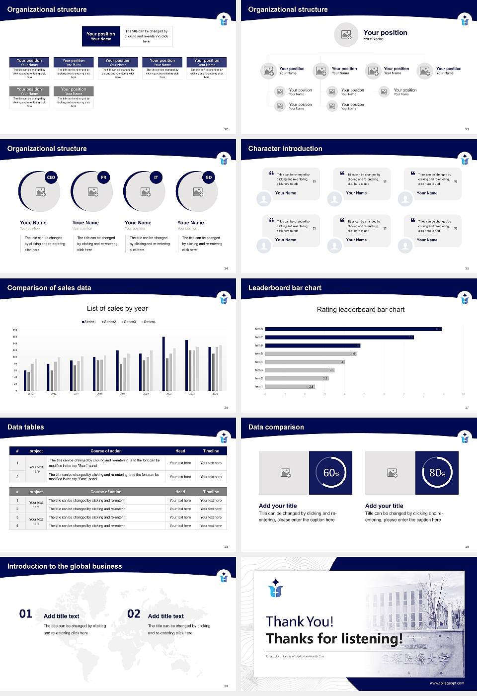 Takarazuka University of Medical and Health Care Academic Presentation/Research Findings Report PPT Template16:9 ratio PPT effect preview image4