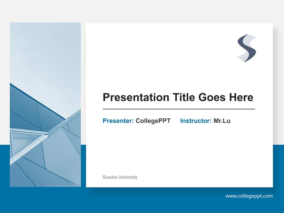 Suzuka University General PPT Template4:3 ratio PPT effect preview image6