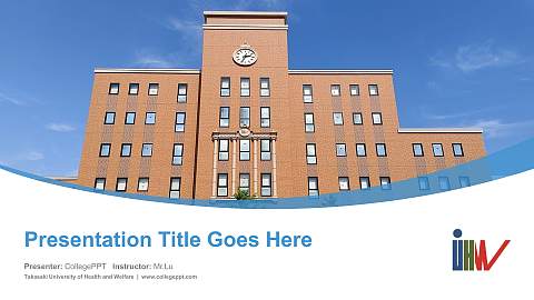 Takasaki University of Health and Welfare Course/Courseware Creation PPT Template