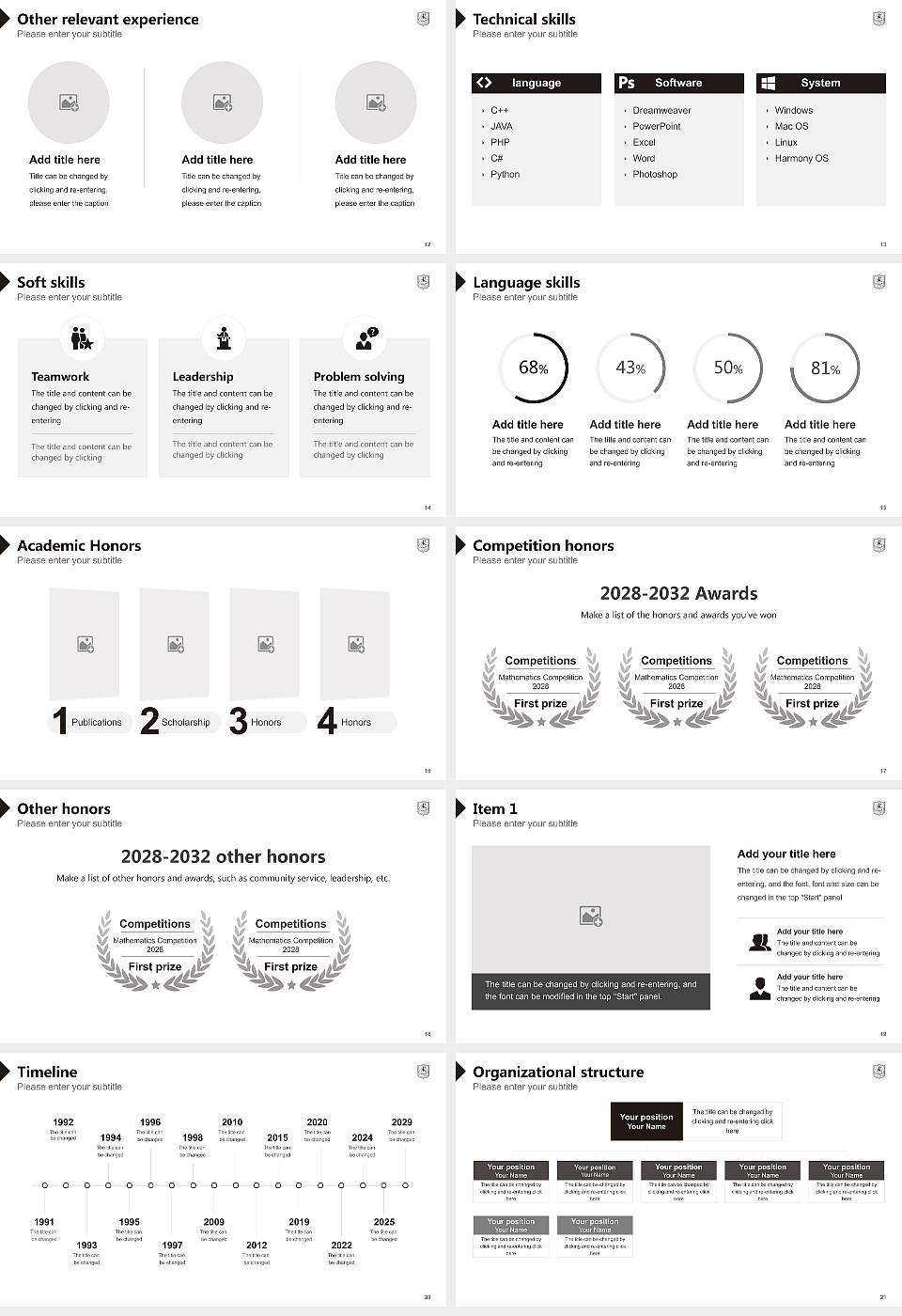 Tokyo Christian University Resume PPT Template16:9 ratio PPT effect preview image3