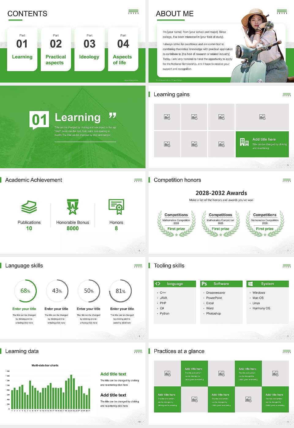 The Graduate School of Project Design National Scholarship Defense PPT Template16:9 ratio PPT effect preview image2