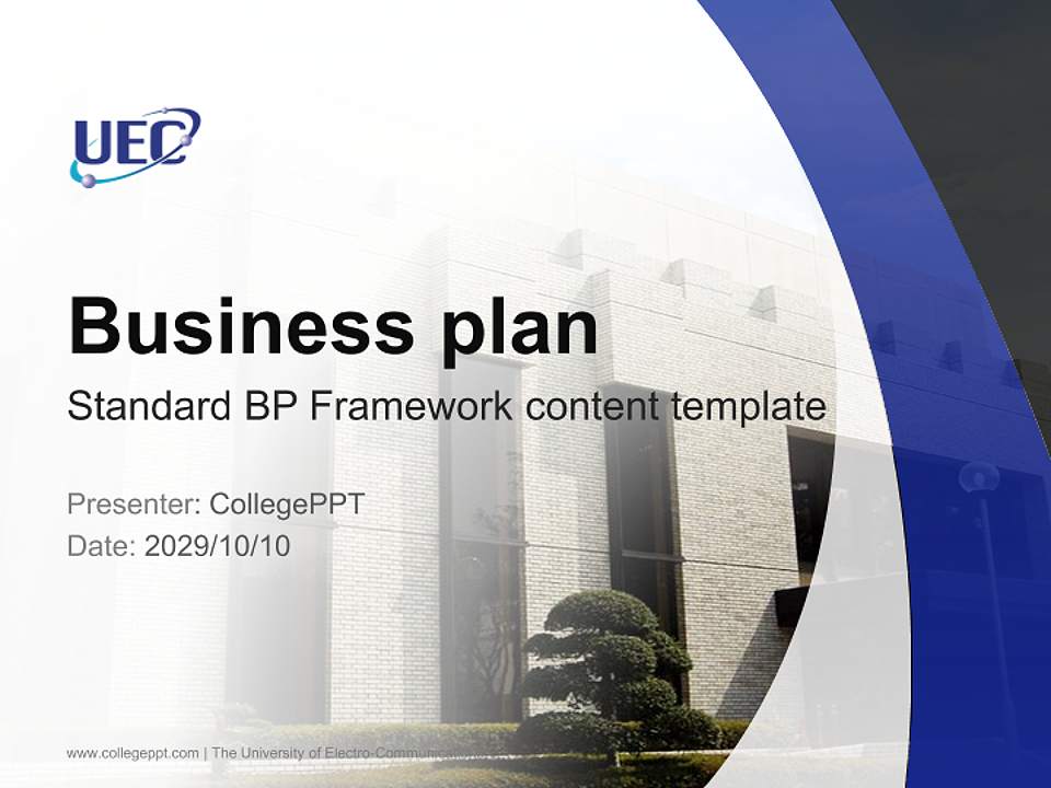 The University of Electro-Communications Competition/Entrepreneurship Contest PPT Template4:3 ratio PPT effect preview image9