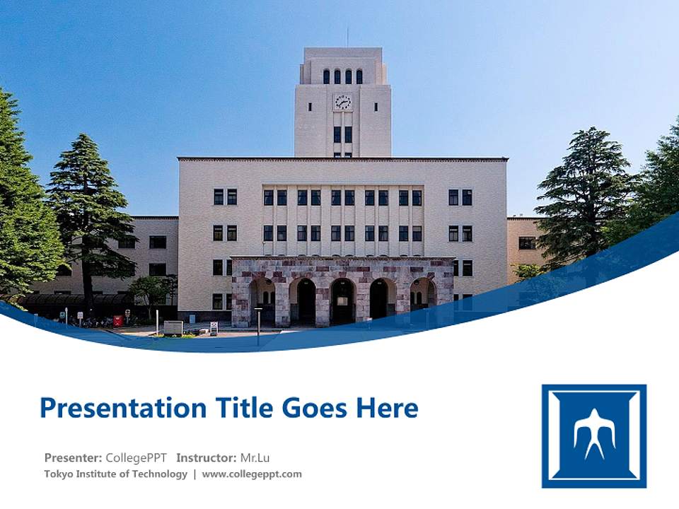 Tokyo Institute of Technology Course/Courseware Creation PPT Template4:3 ratio PPT effect preview image5