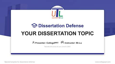 Takaoka University of Law Graduation Thesis Defense PPT Template