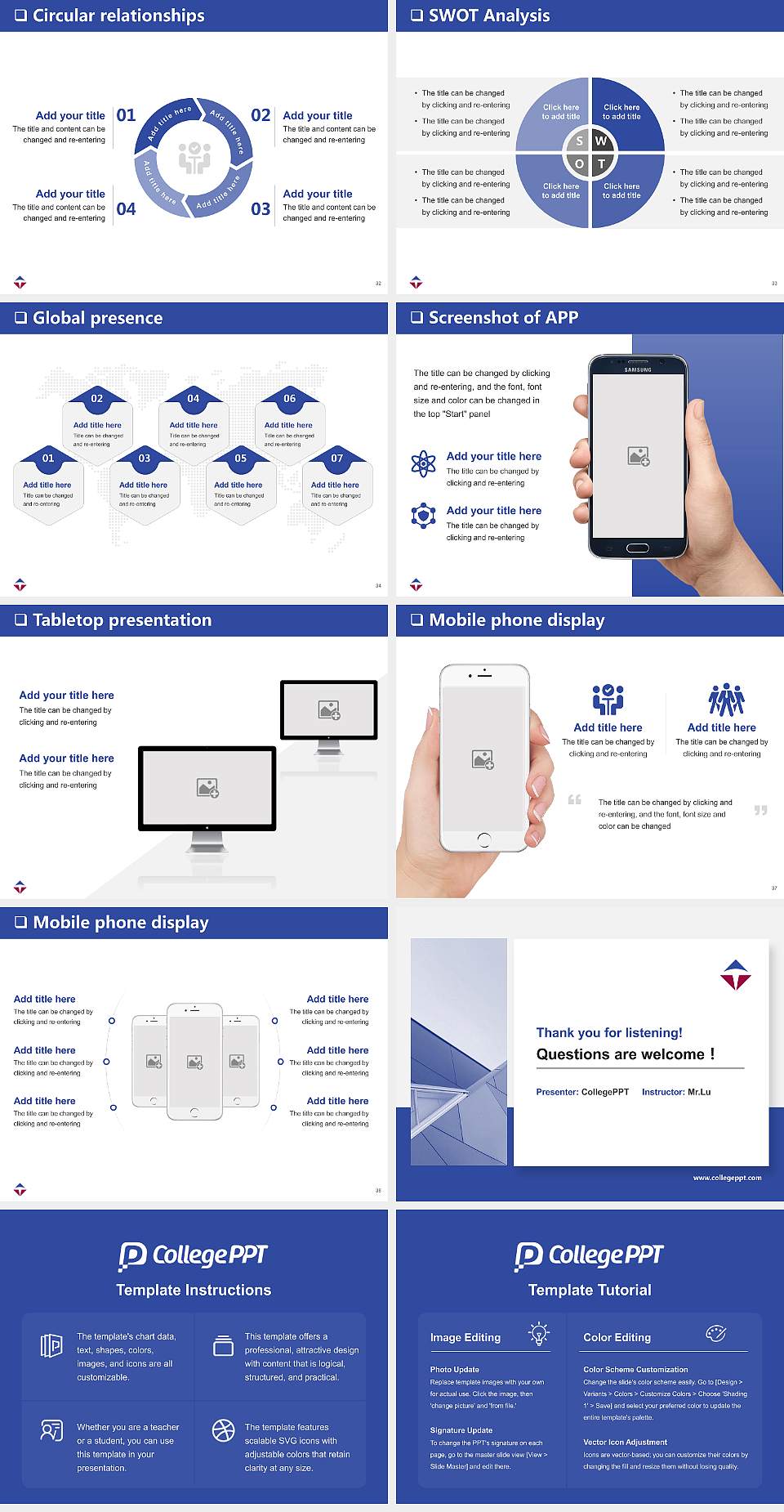 Takachiho University General PPT Template4:3 ratio PPT effect preview image5