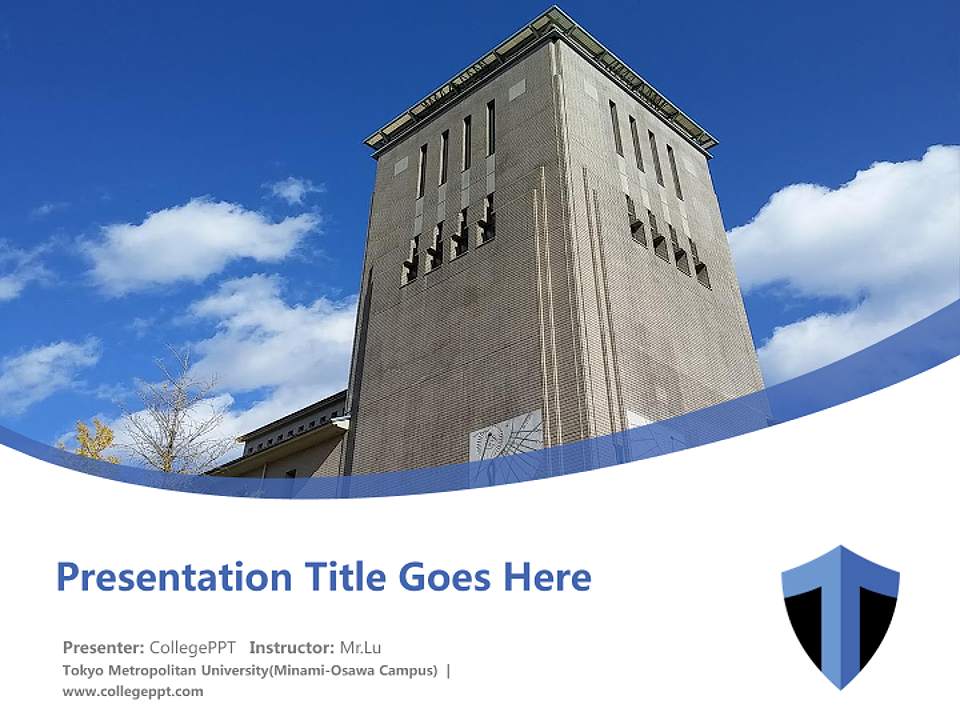 Tokyo Metropolitan University(Minami-Osawa Campus) Course/Courseware Creation PPT Template4:3 ratio PPT effect preview image5