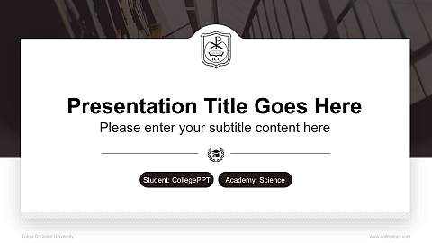 Tokyo Christian University National Scholarship Defense PPT Template