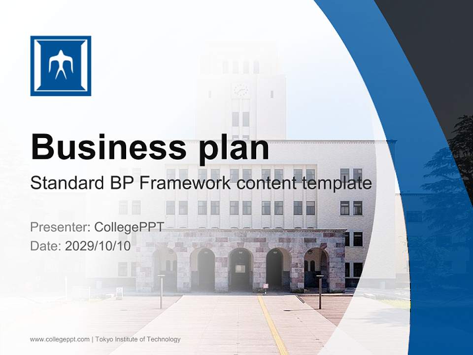 Tokyo Institute of Technology Competition/Entrepreneurship Contest PPT Template4:3 ratio PPT effect preview image9