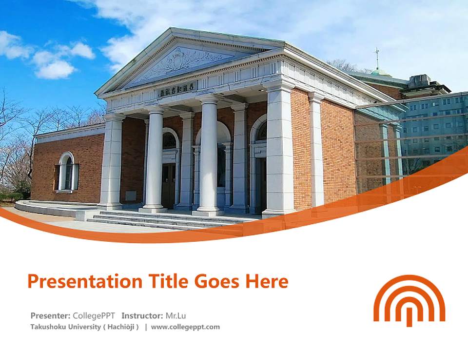 Takushoku University（Hachiōji） Course/Courseware Creation PPT Template4:3 ratio PPT effect preview image5