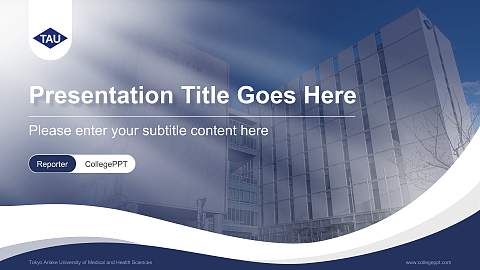 Tokyo Ariake University of Medical and Health Sciences Lecture Sharing and Networking Event PPT Template
