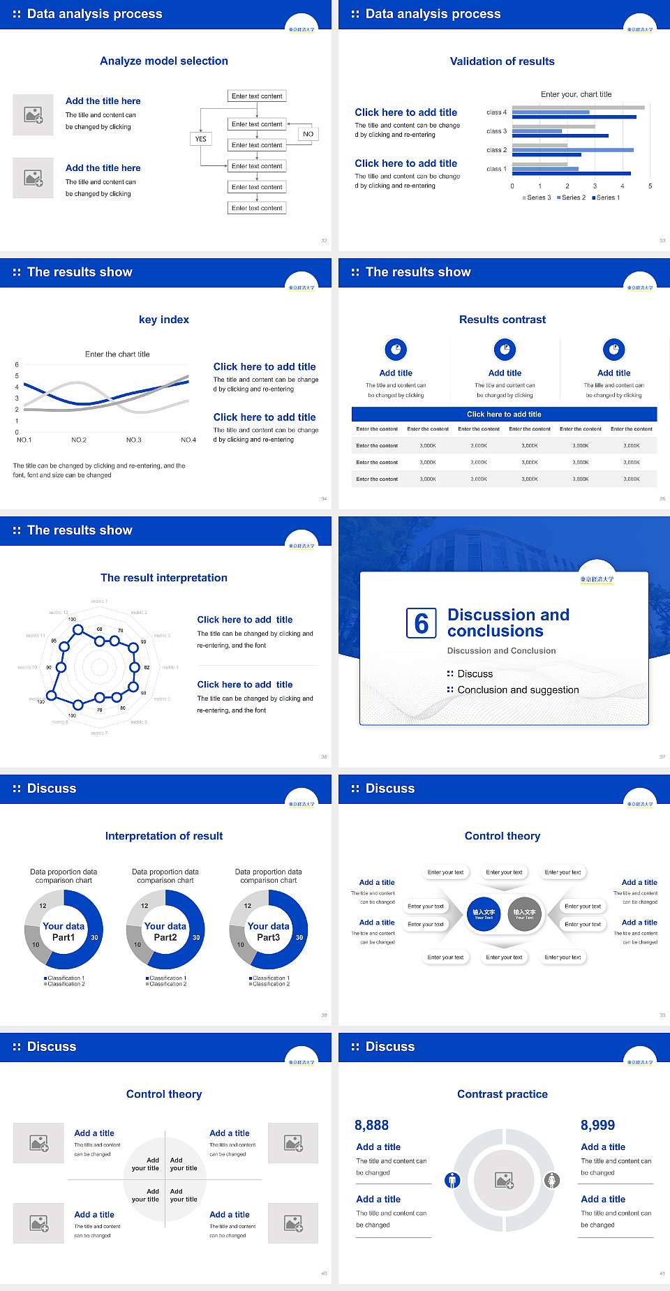 Tokyo Keizai University Graduation Thesis Defense PPT Template4:3 ratio PPT effect preview image5