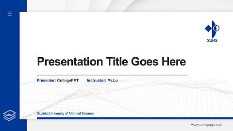 Suzuka University of Medical Science Thesis Proposal/Graduation Defense PPT Template