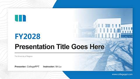 The University of Nagano Academic Presentation/Research Findings Report PPT Template