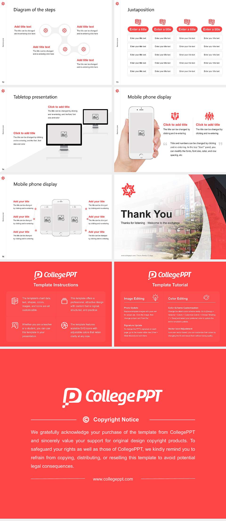 Tohoku Bunkyo College Competition/Entrepreneurship Contest PPT Template4:3 ratio PPT effect preview image9
