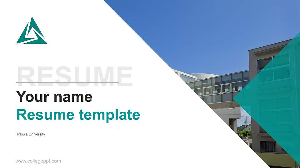 Tokiwa University Resume PPT Template16:9 ratio PPT effect preview image