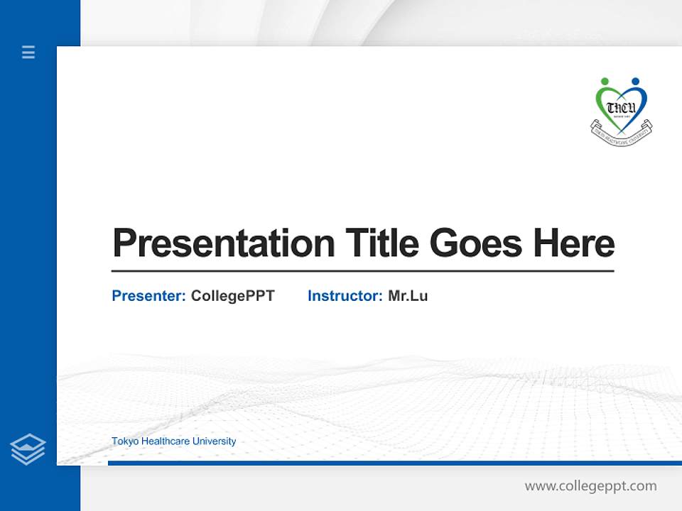 Tokyo Healthcare University Thesis Proposal/Graduation Defense PPT Template4:3 ratio PPT effect preview image5