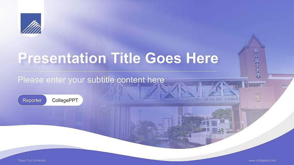 Tokyo Fuji University Lecture Sharing and Networking Event PPT Template16:9 ratio PPT effect preview image