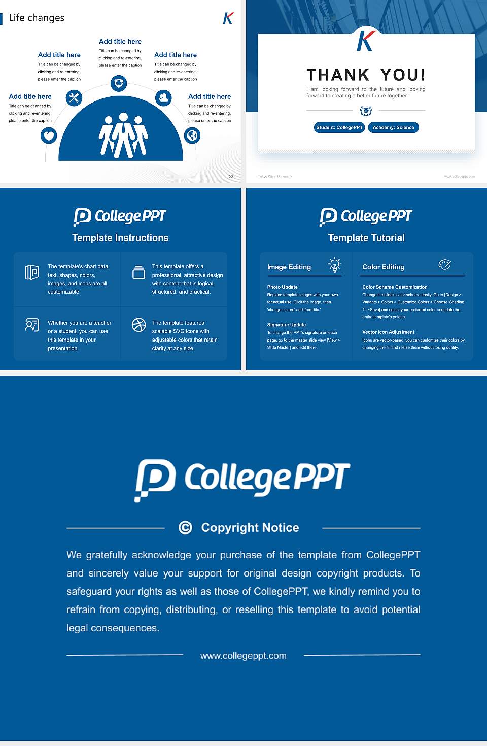 Tokyo Kasei University National Scholarship Defense PPT Template4:3 ratio PPT effect preview image4