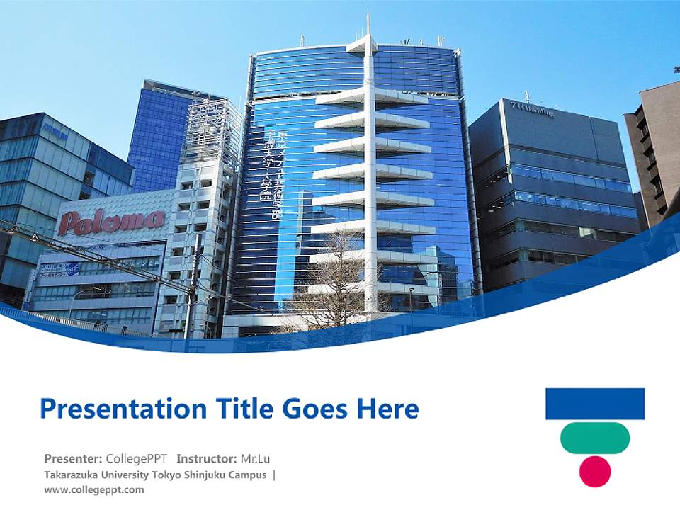 Takarazuka University Tokyo Shinjuku Campus Course/Courseware Creation PPT Template4:3 ratio PPT effect preview image5