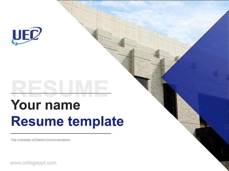 The University of Electro-Communications Resume PPT Template4:3 ratio PPT effect preview image5