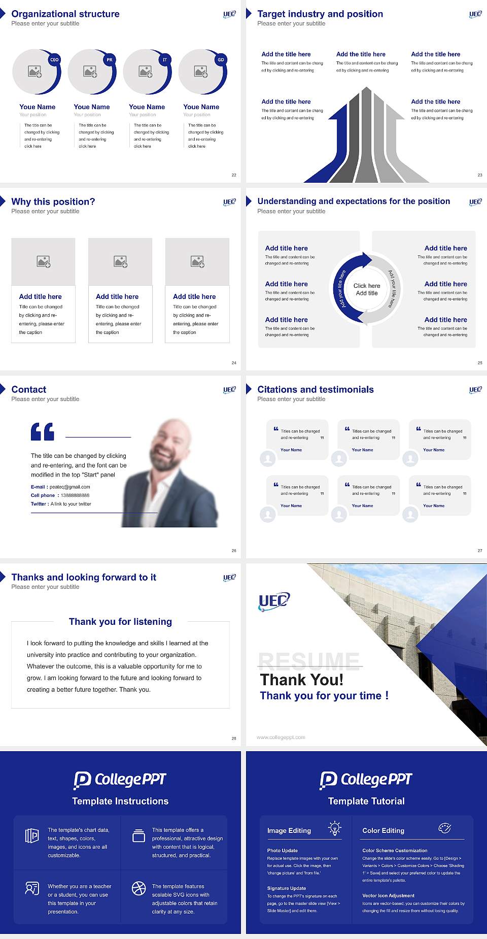 The University of Electro-Communications Resume PPT Template4:3 ratio PPT effect preview image4