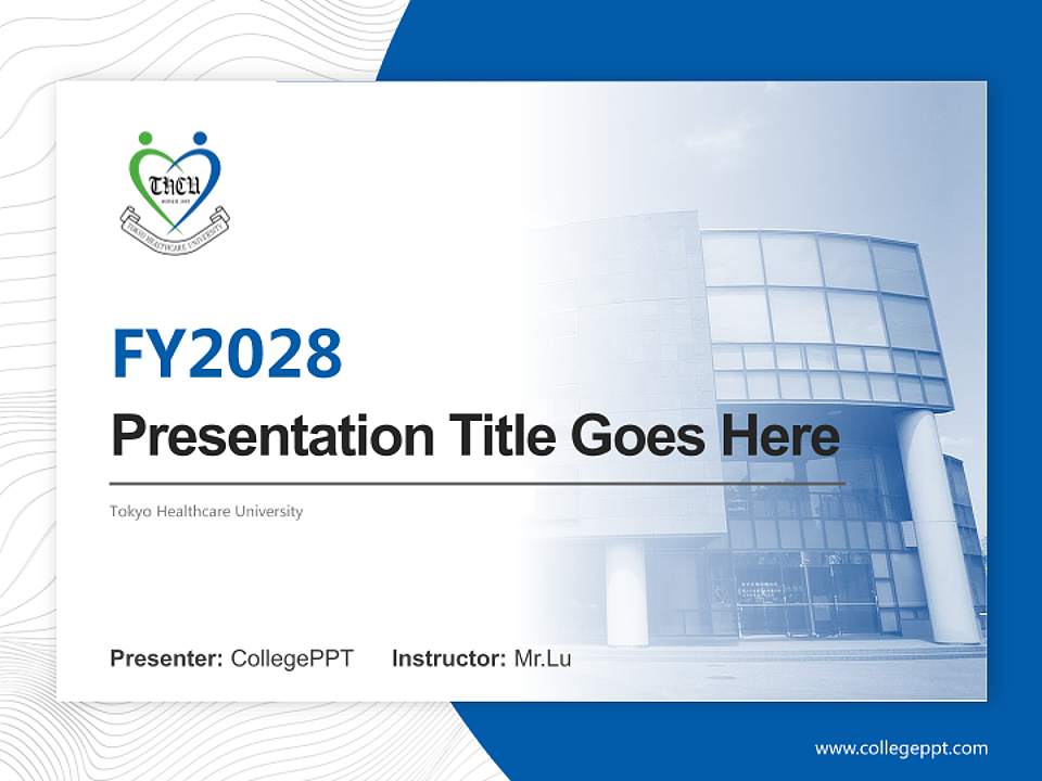 Tokyo Healthcare University Academic Presentation/Research Findings Report PPT Template4:3 ratio PPT effect preview image5