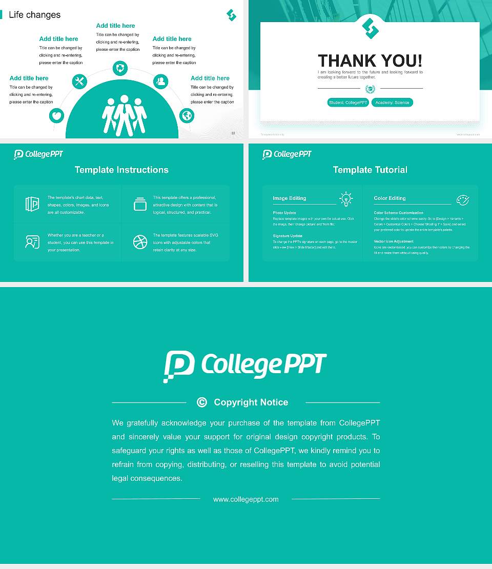 Tokuyama University National Scholarship Defense PPT Template16:9 ratio PPT effect preview image4