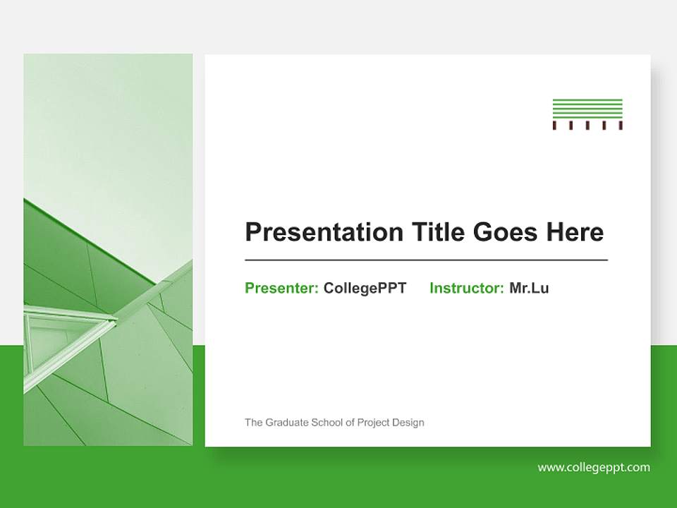 The Graduate School of Project Design General PPT Template4:3 ratio PPT effect preview image6
