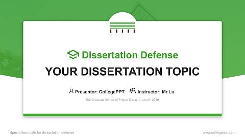 The Graduate School of Project Design Graduation Thesis Defense PPT Template