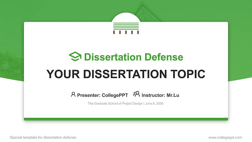 The Graduate School of Project Design Graduation Thesis Defense PPT Template16:9 ratio PPT effect preview image1