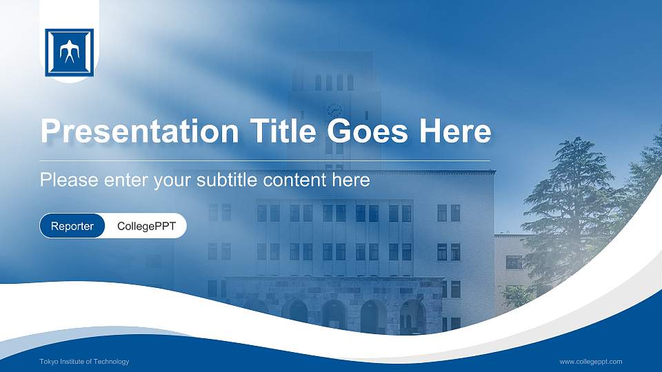 Tokyo Institute of Technology Lecture Sharing and Networking Event PPT Template16:9 ratio PPT effect preview image