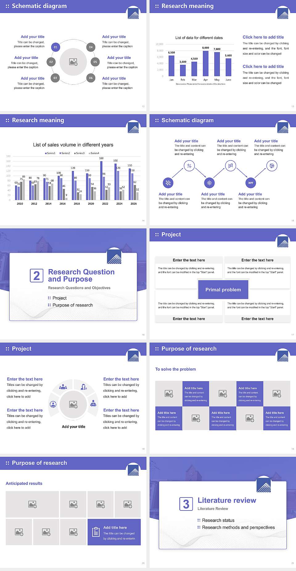Tokyo Fuji University Graduation Thesis Defense PPT Template4:3 ratio PPT effect preview image3
