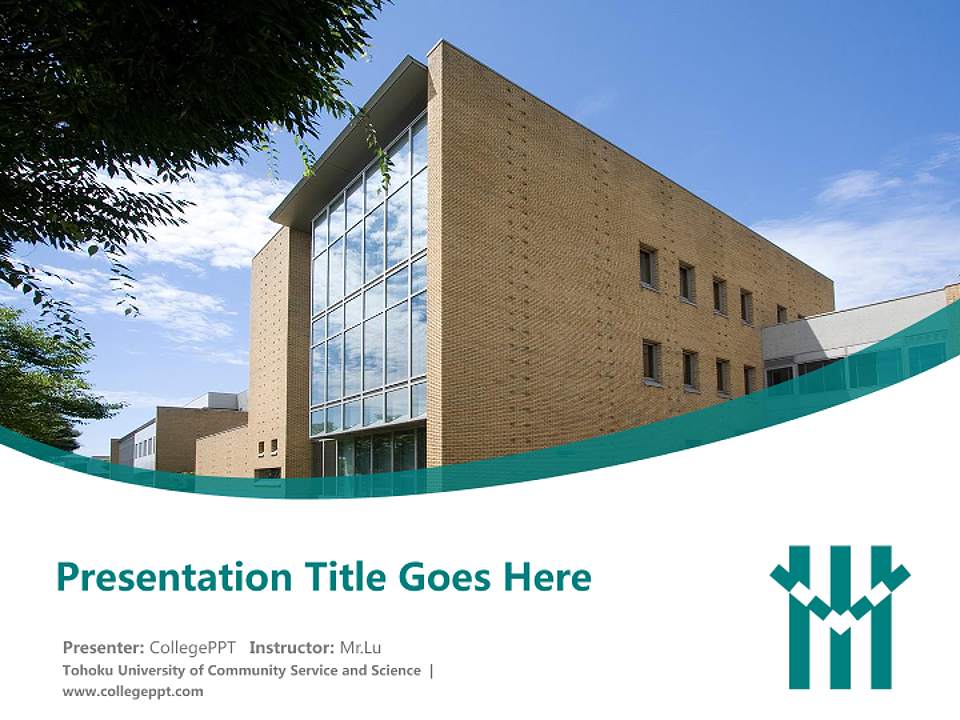 Tohoku University of Community Service and Science Course/Courseware Creation PPT Template4:3 ratio PPT effect preview image5