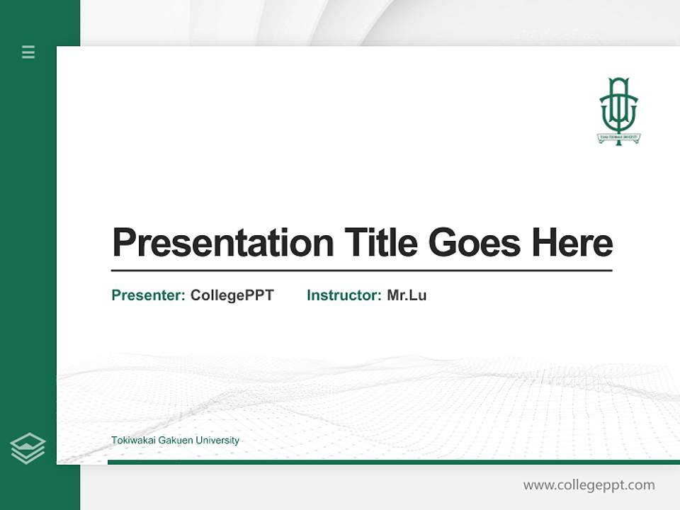 Tokiwakai Gakuen University Thesis Proposal/Graduation Defense PPT Template4:3 ratio PPT effect preview image5